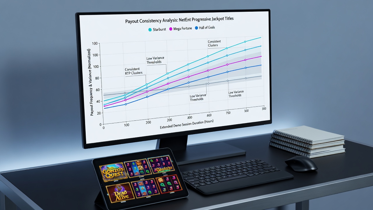 Mobile analytics dashboard tracking NetEnt jackpot RTP and payout consistency
