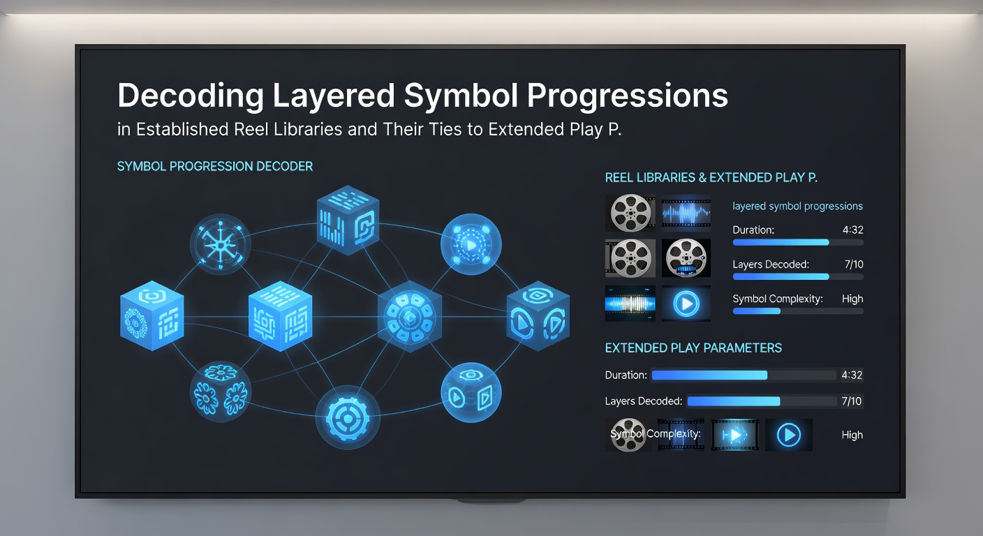 Illustration of symbol progression paths mapped across extended mobile play sessions with reel library overlays