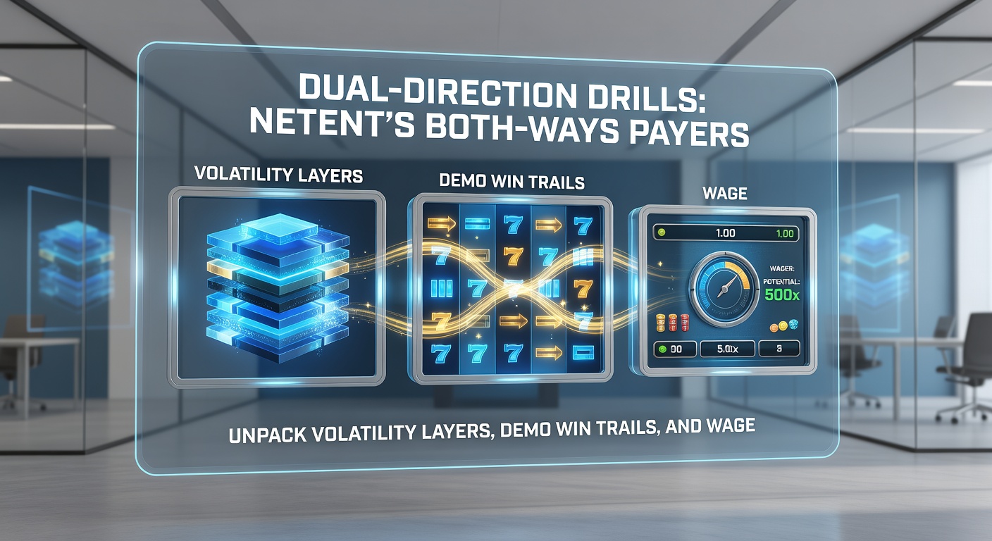 Demo interface displaying win trails on a NetEnt both-ways pays slot, with payout history and volatility charts