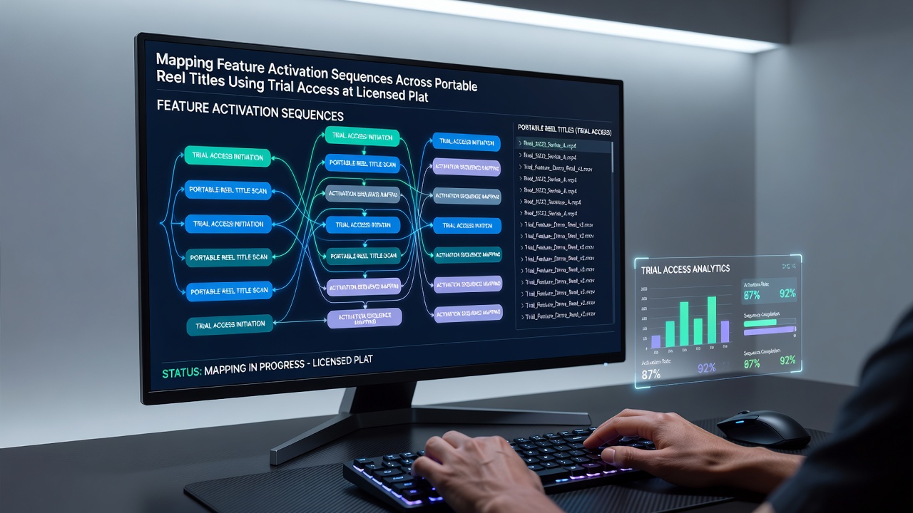 Data visualization of mapped feature activation sequences across multiple mobile slot sessions