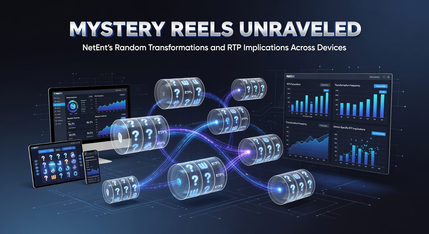 Close-up of NetEnt mystery reel transformation on a mobile device, illustrating RTP consistency in portrait mode with payout overlay